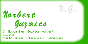 norbert guzmics business card